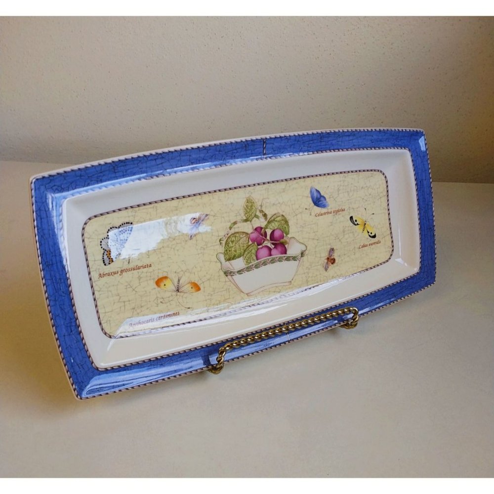 Wedgwood Queen's Ware Sarah's Garden Porcelain Sandwich Tray